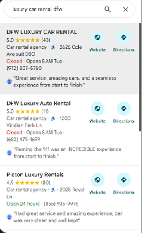 Picton Luxury Rentals Google search result
